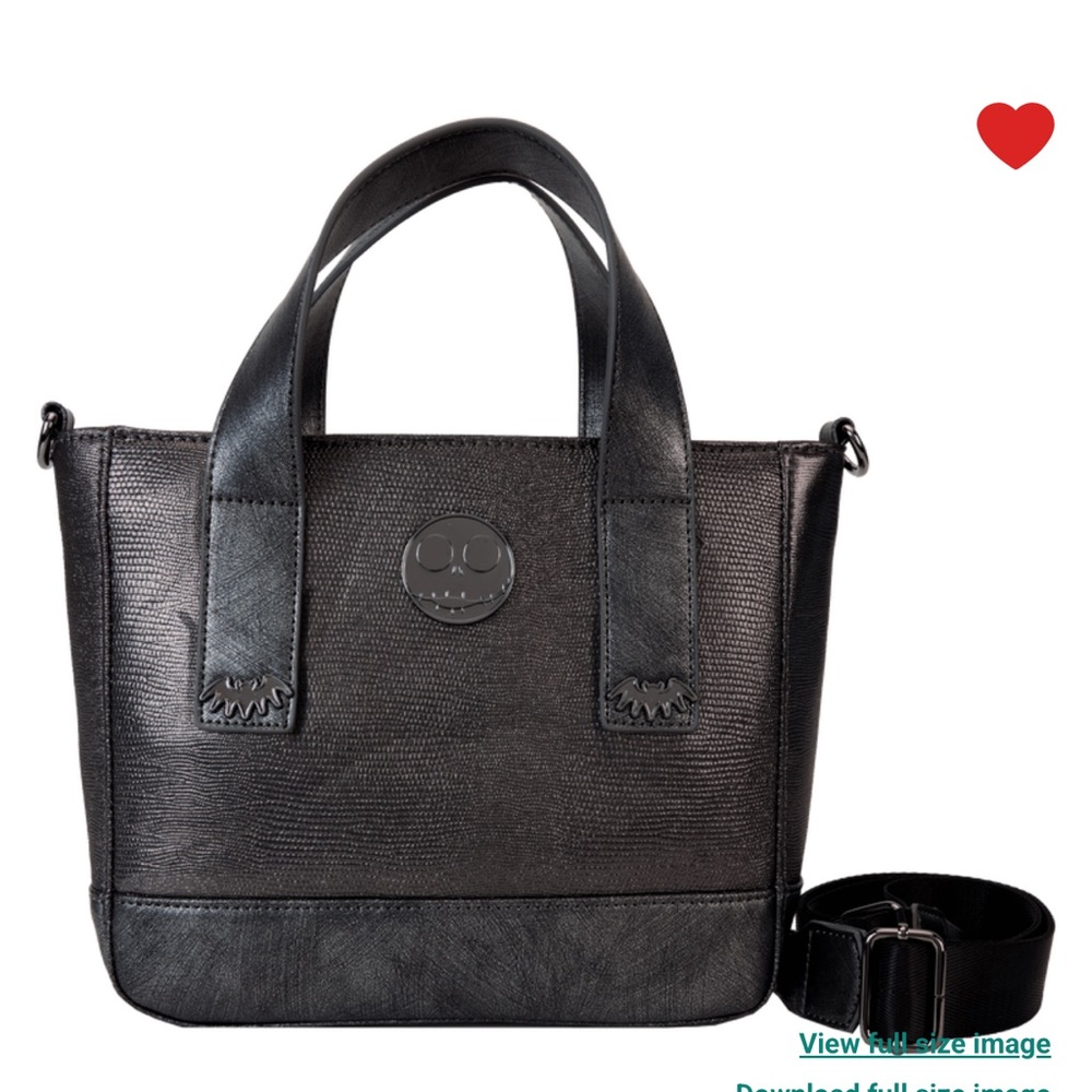 Loungefly The NBC Exclusive Jack Skellington Textured Mini Tote Crossbody Bag